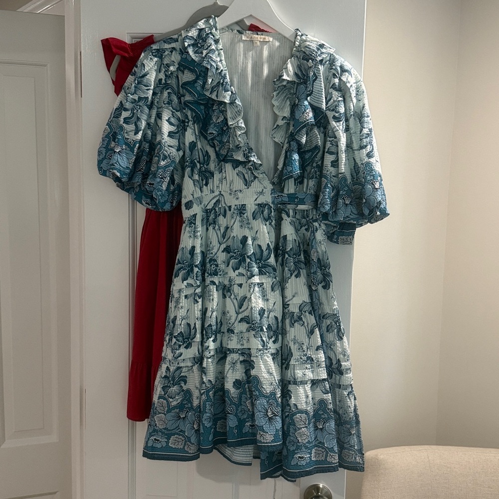 Love the label blue and white floral dress